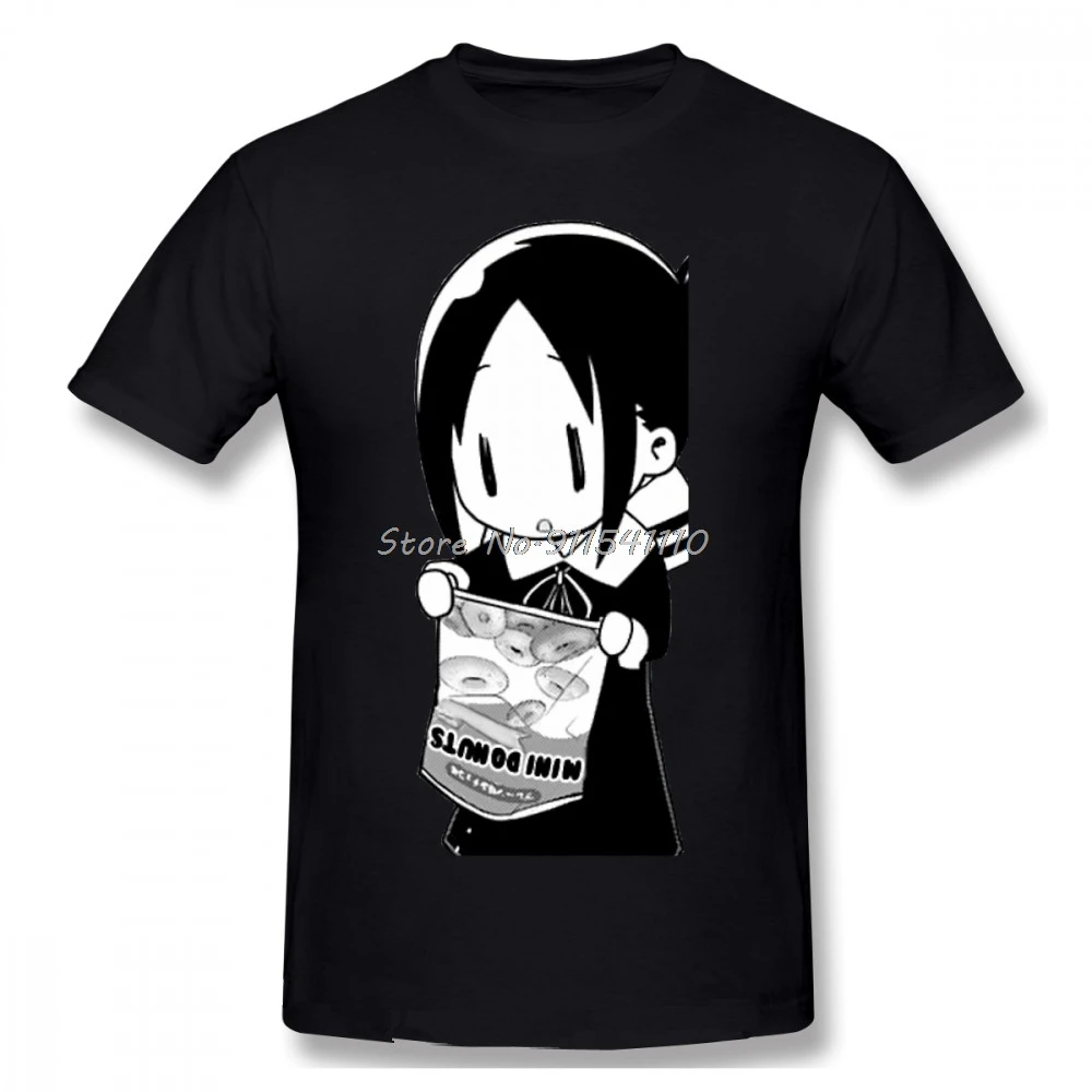 Men Comfort Kaguya sama Love Is War Romantic Comedy Anime Series T-Shirt Kaguya Chan Snack Pure Cotton Tees Harajuku TShirt