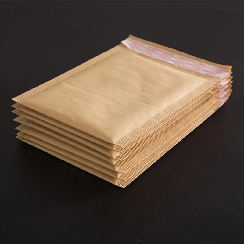 100Pcs New Arrival Bubble Mailers Kraft Paper Bubble Bag Waterproof Padded Envelopes Shipping Bags With Bubble 13 Sizes