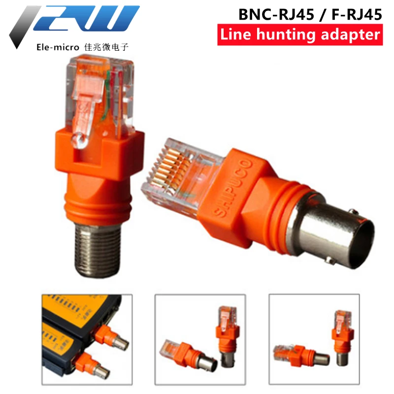 1/2Pc F-Type Connectors RF Female to RJ45 Male Coaxial Barrel Coupler Adapter Coax Adapter RJ45 To RF Connectors BNC-RJ45/F-RJ45