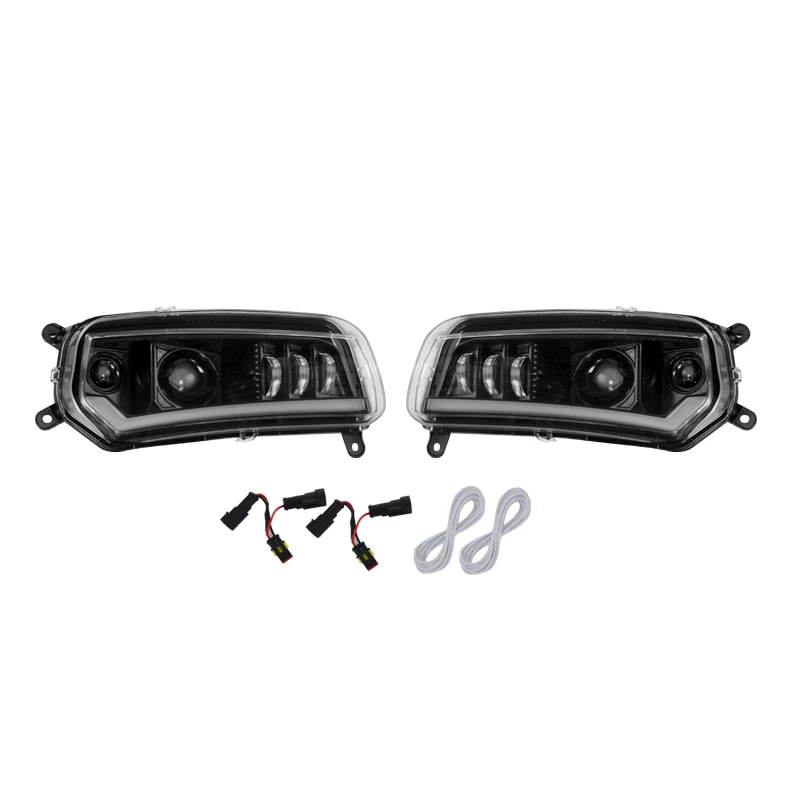 Plug and Play LED Replacement Headlight Assembly with DRL & Turn Signal for Can-Am Spyder