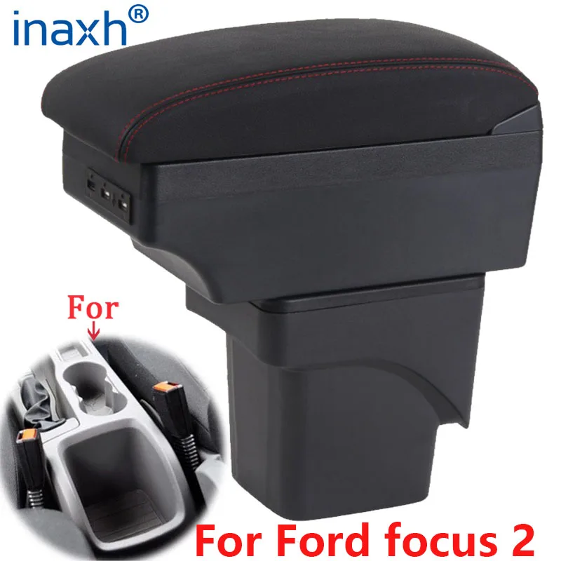 

For Ford Focus 2 Armrest Box For Ford Focus mk2 Car Armrest car accessories Interior details Retrofit parts Storage box USB