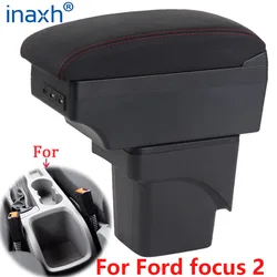 For Ford Focus 2 Armrest Box For Ford Focus mk2 Car Armrest car accessories Interior details Retrofit parts Storage box USB