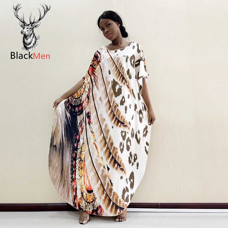 2020 Newest Arrivals african dresses for women O-Neck Leopard Pattern Print Batwing Sleeve Fashion Mama Dress