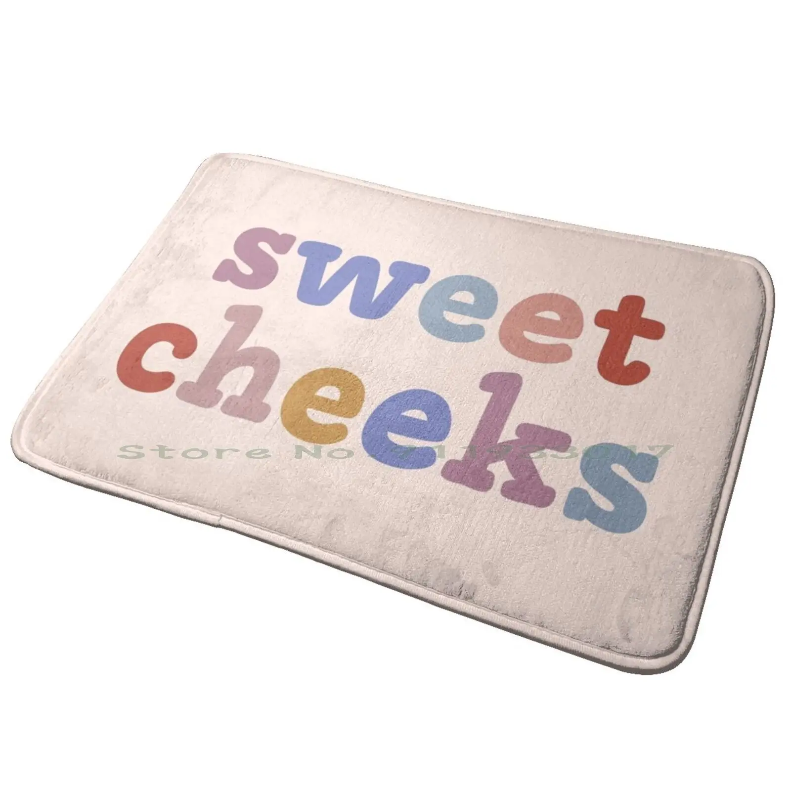 Sweet Cheeks Entrance Door Mat Bath Mat Rug Sweet Cheeks Bathmat Bathroom Anti-Slip Bedroom Kitchen Foot Mat Floor Carpet