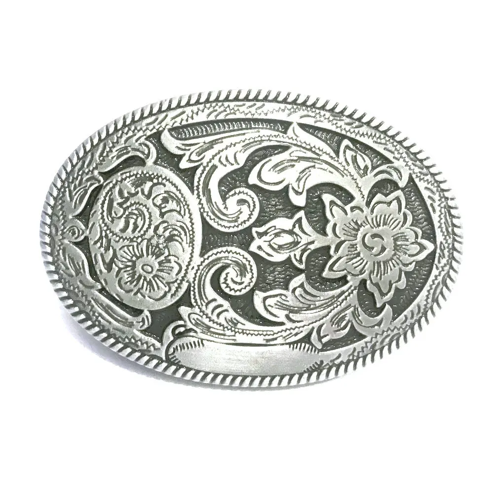 Western cowboy belt buckle zinc alloy retro flower buckle unisex belt buckle men and women belts