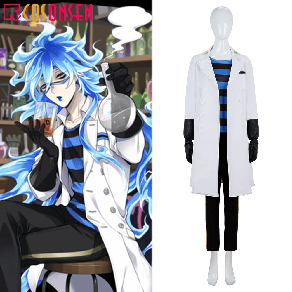 

Twisted Wonderland Idia Shroud Cosplay Costume White Experiment Uniform Cloth Jacket COSPLAYONSEN Made