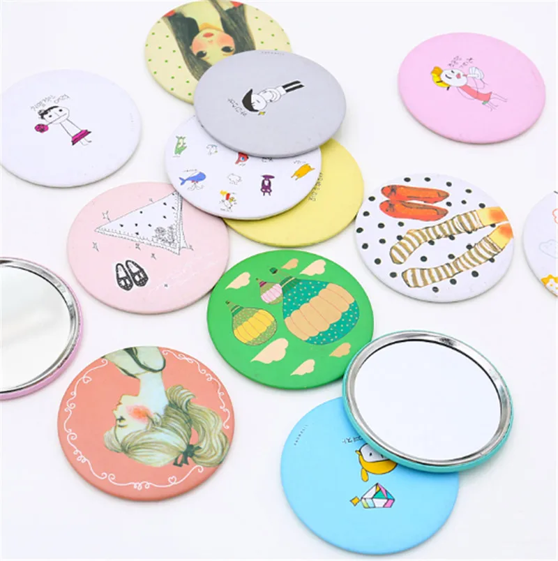 Makeup Mirror Portable Hand Mirror Mini Round Pocket Mirror Makeup Vanity Mirror Compact Mirror Cosmetic Tool Travel Accessories