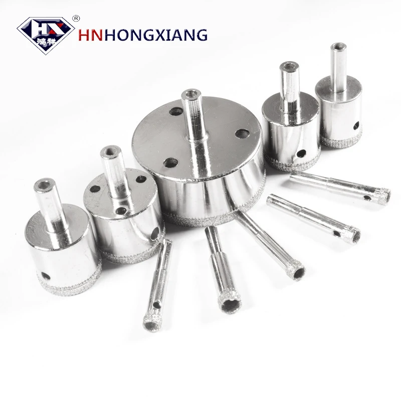 

HNHONGXIANG 15Pcs Diamond Drill Bit Set 6mm-50mm Coated Hole Saw Drill Bits Tool Cutter For Glass Marble Tile Granite Drilling