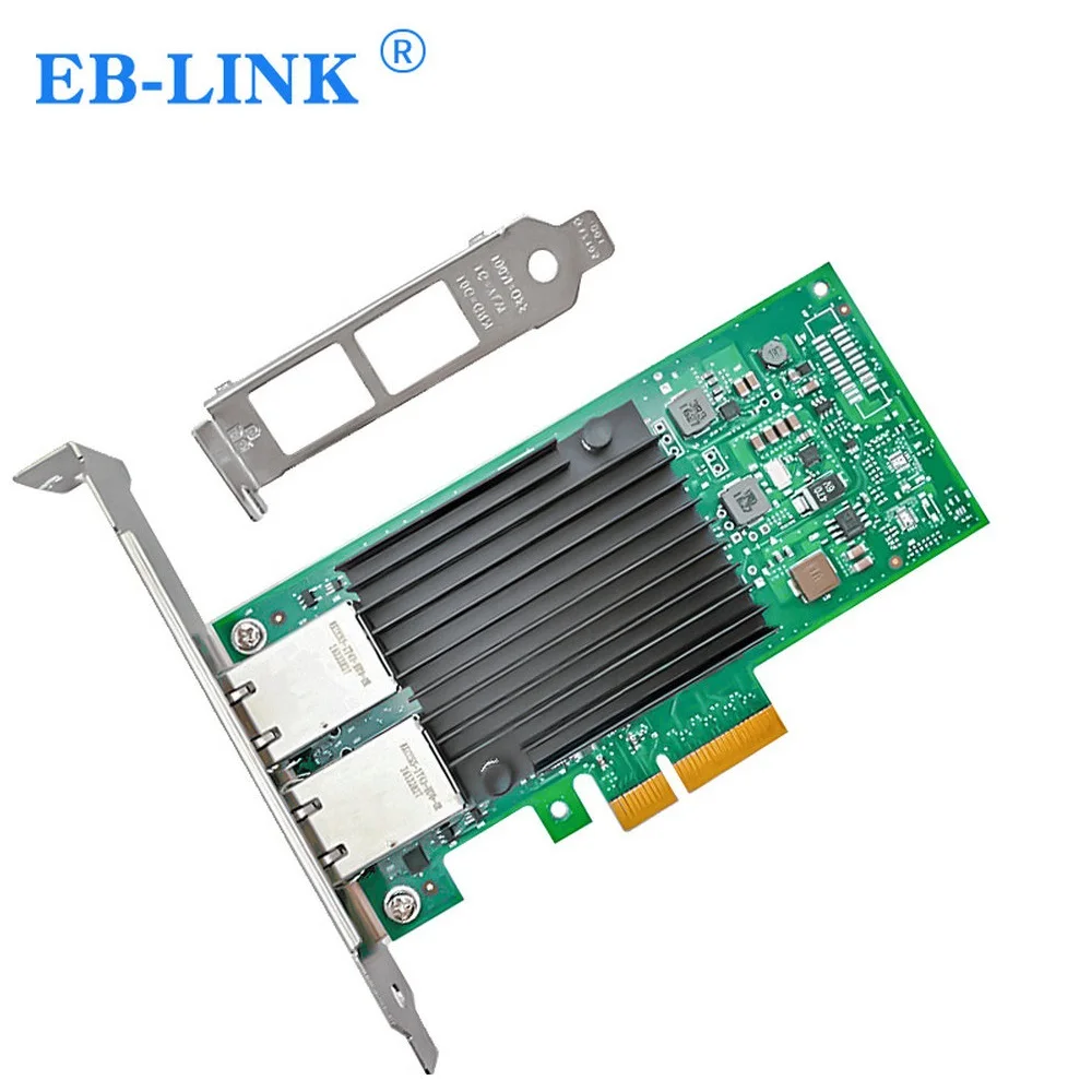 EB-LINK PCI-E PCI Express X4 10Gb Network Interface Card with Chipset X550-T2 Ethernet Single RJ45 Port Server LAN Adapter NIC