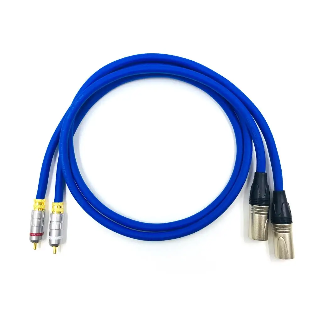 Haldane Pair Type-016 RCA to XLR Male to Male Balacned Audio Interconnect Cable XLR to RCA Cable with CARDSAS Clear-Light-USA