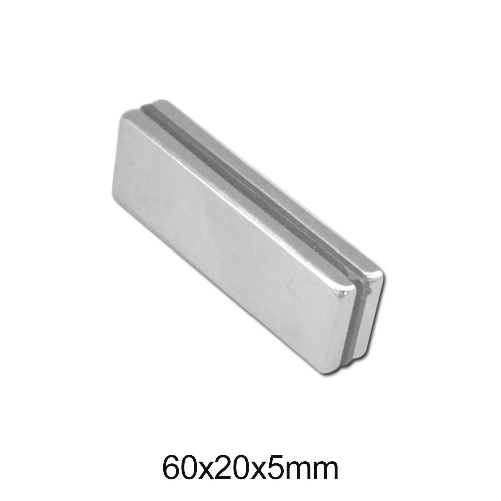 

1~10PCS 60x20x5 Powerful Magnets 60mmX20mm N35 Neodymium Magnet 60x20x5mm Permanent NdFeB Magnets 60*20*5 mm Big Sheet Magnet