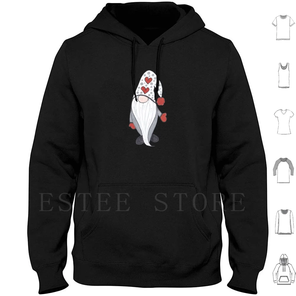 Grey Christmas Santa Hoodies Long Sleeve Grey Christmas Santa Xmas Snow Gray White Winter Holiday Cute Festive