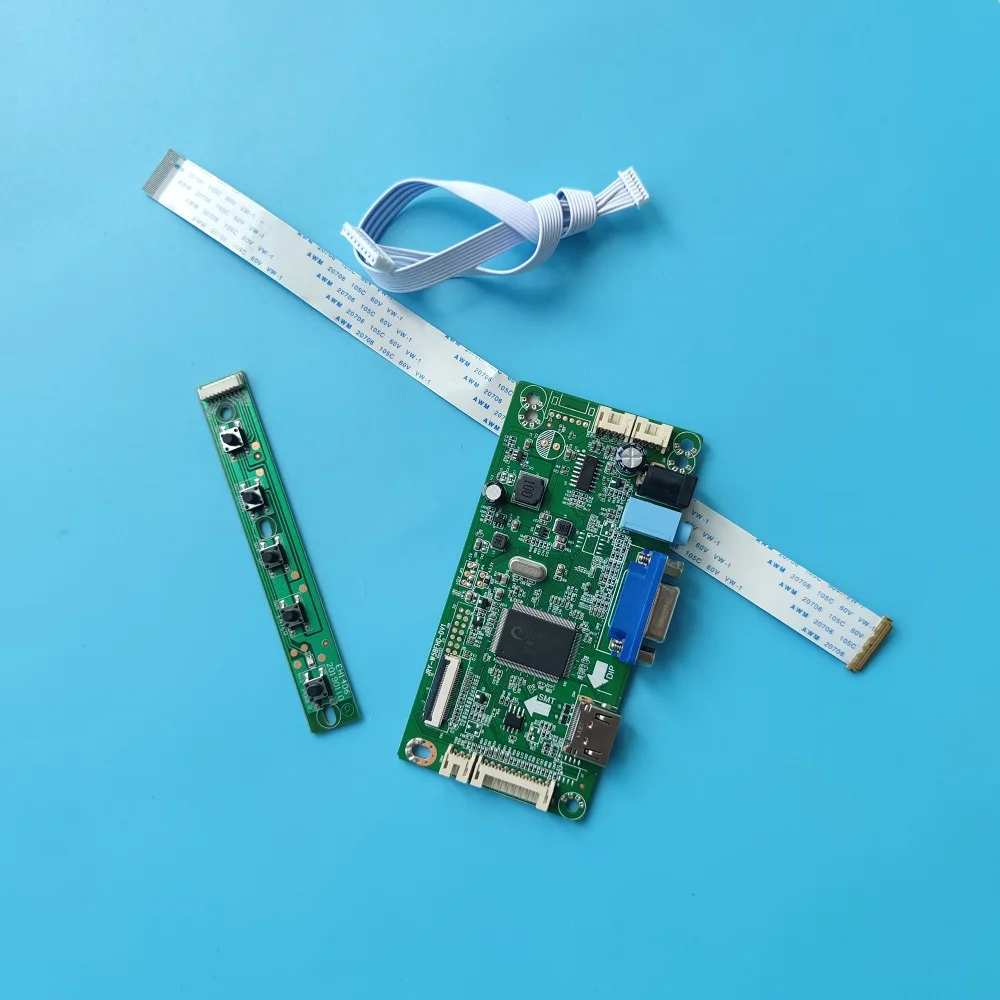 Tela lcd para controlador vga, 1366x768 polegadas, para tela hdmi edp