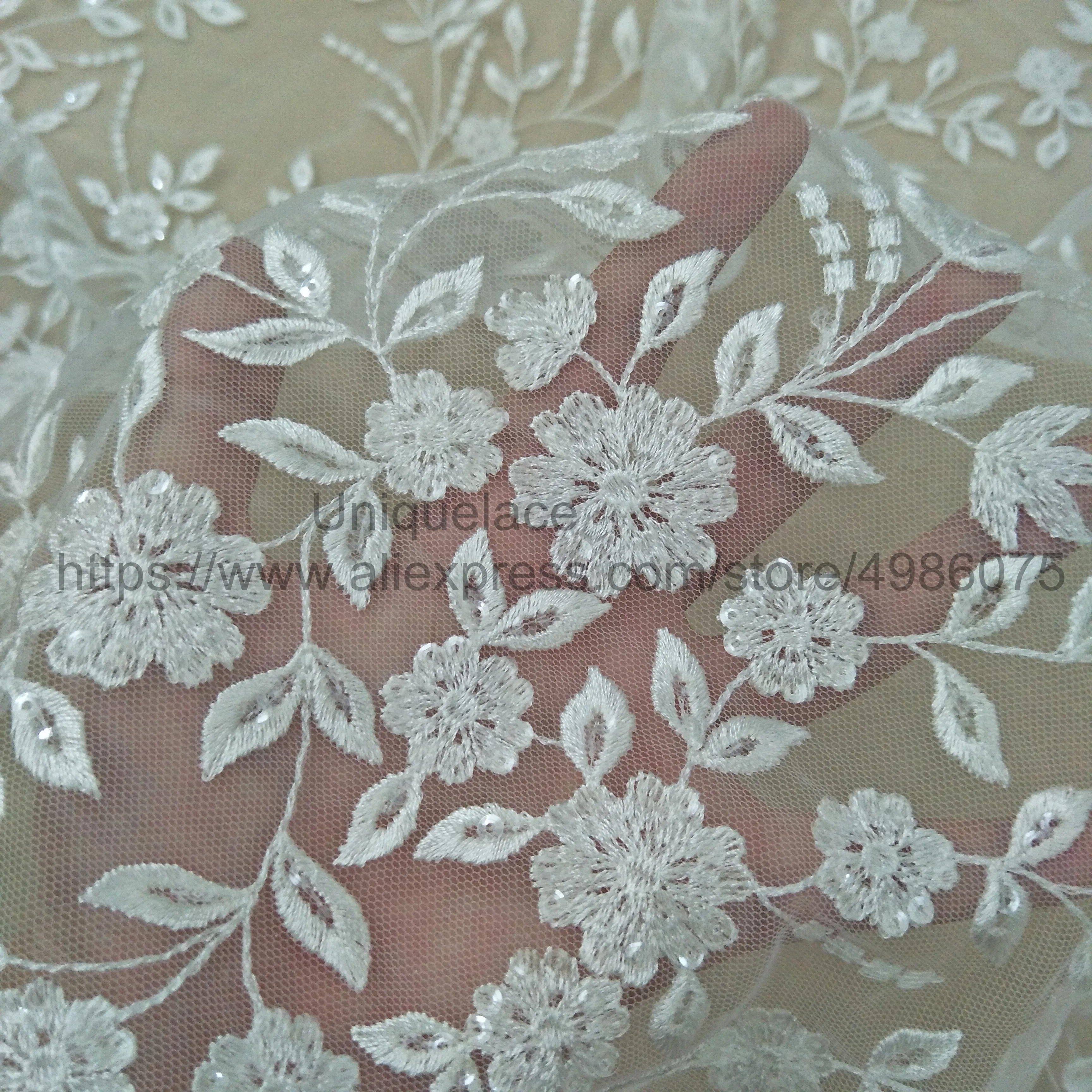 Small cute bridal flower dress berta dress lace fabric worldwide shipping 130cm width sell by yard