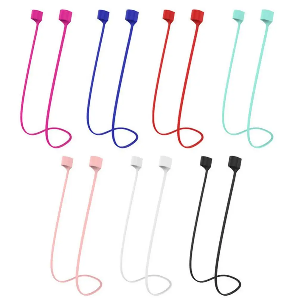 Magnetic Anti-Lost Wireless Earphone Hanging Rope Cable Lanyard For Air Pods 1 2 Silicone Lanyard Earphone Anti-Lost Cord