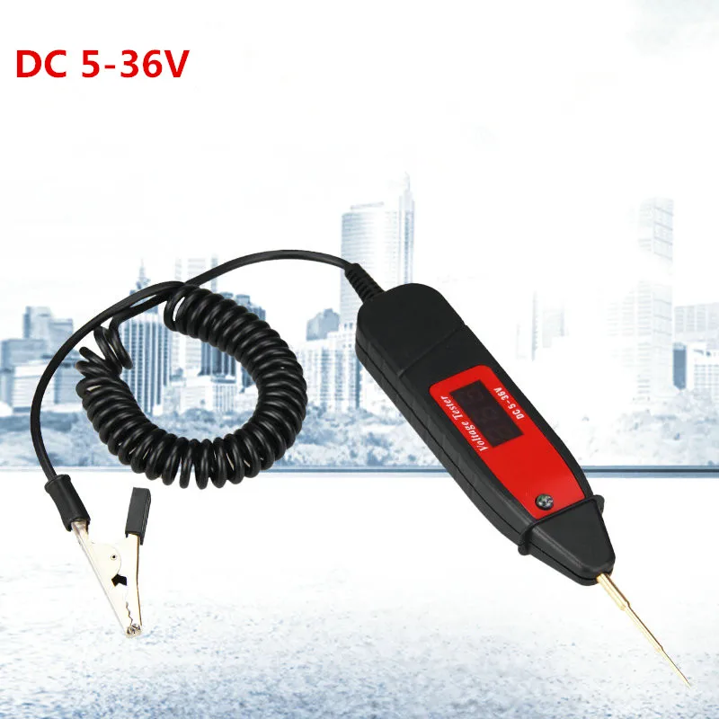 

Universal 5-36V Automotive LCD Digital Circuit Tester Voltage Meter Pen Car Truck Circuit Scanner Power Probe Diagnostic Tool