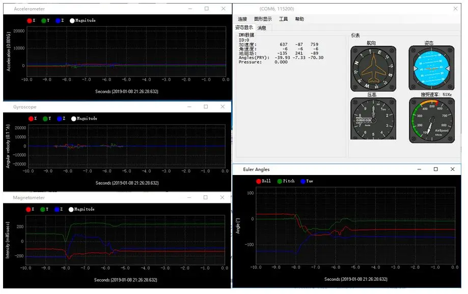 Nine Axis IMU Module ROS Robot Navigation Odometer Data Fusion Attitude Sensor Gyroscope Acceleration