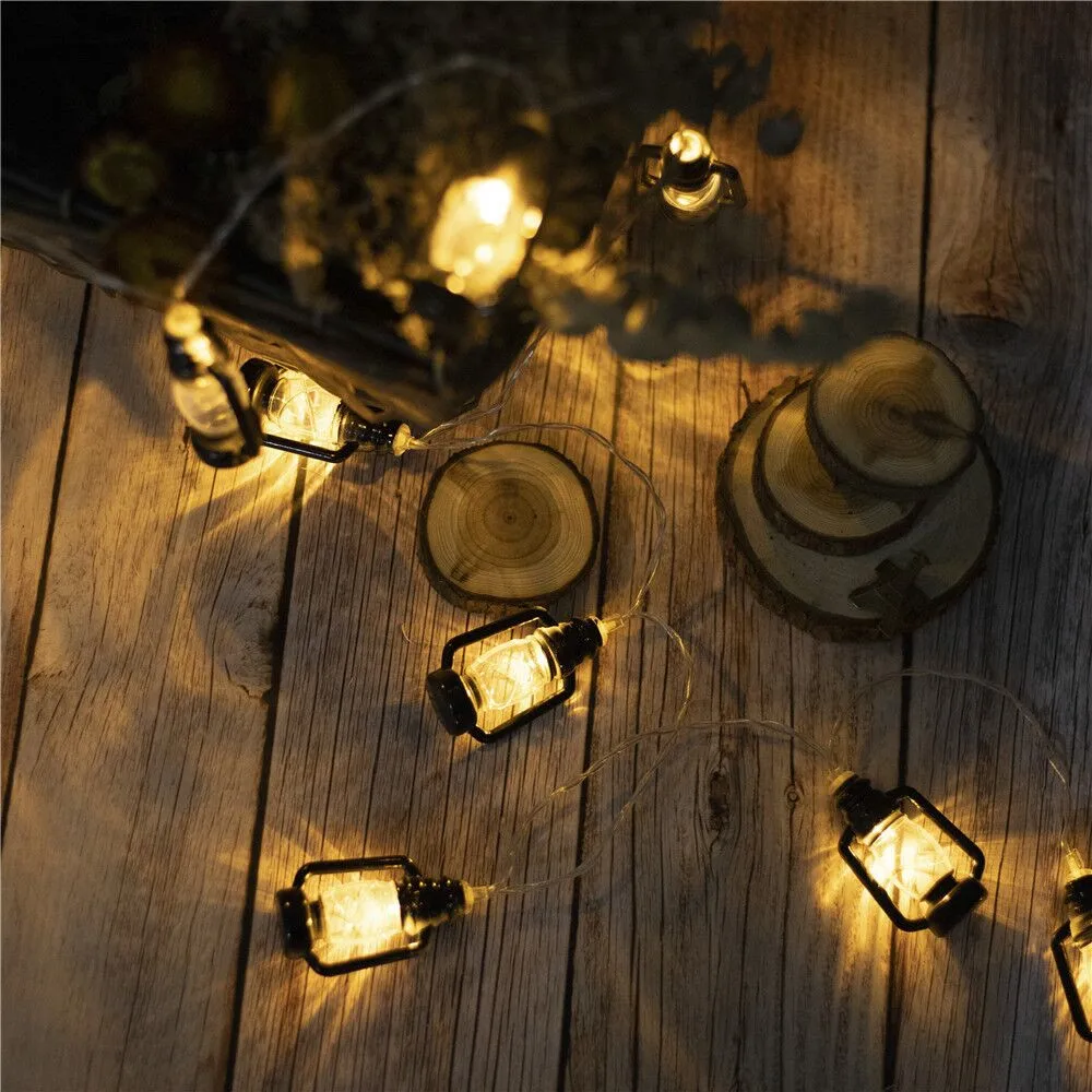 Ramadan Retro kerosin LED string licht LED Eid Mubarak Ramadan Dekorative String Lichter Muslimischen Islam Partei Liefert