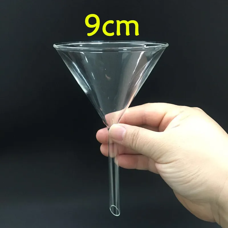 2Pcs/Set  90mm Laboratory High-quality Glass Funnel Conical Funnel Filter Device