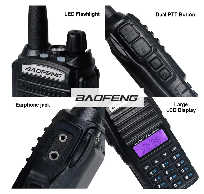 2021 original Baofeng UV-82 dual band walkie talkie UHF VHF long range bf uv82 high power 8W two way radio