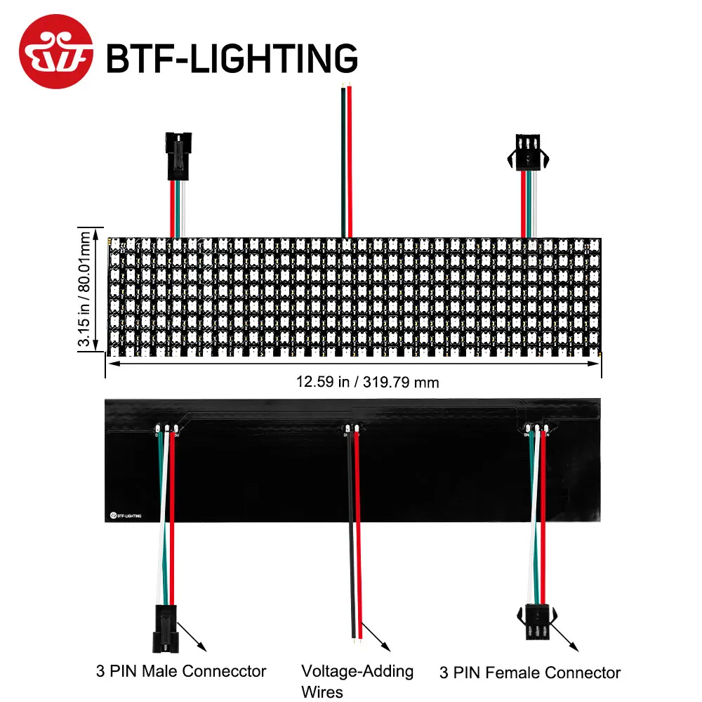 WS2812B RGB LED Pixel Panel Light 62 LEDs WS2812B ECO 64 LEDs 256 LEDs 8x8 16x16 8x32 Digital Screen Individually Addressable 5V