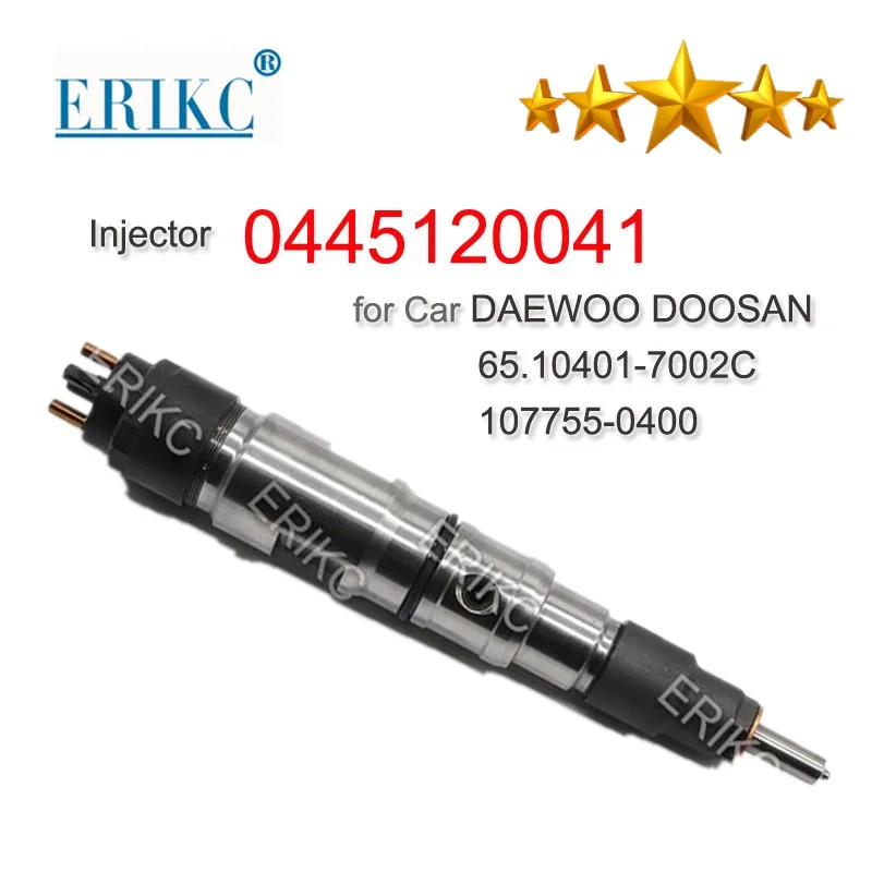 

ERIKC 0445120041 Common Rail Injector 0 445 120 041 Auto Engine Injector Nozzle Assy 0445 120 041 for DAEWOO DOOSAN 107755-0400