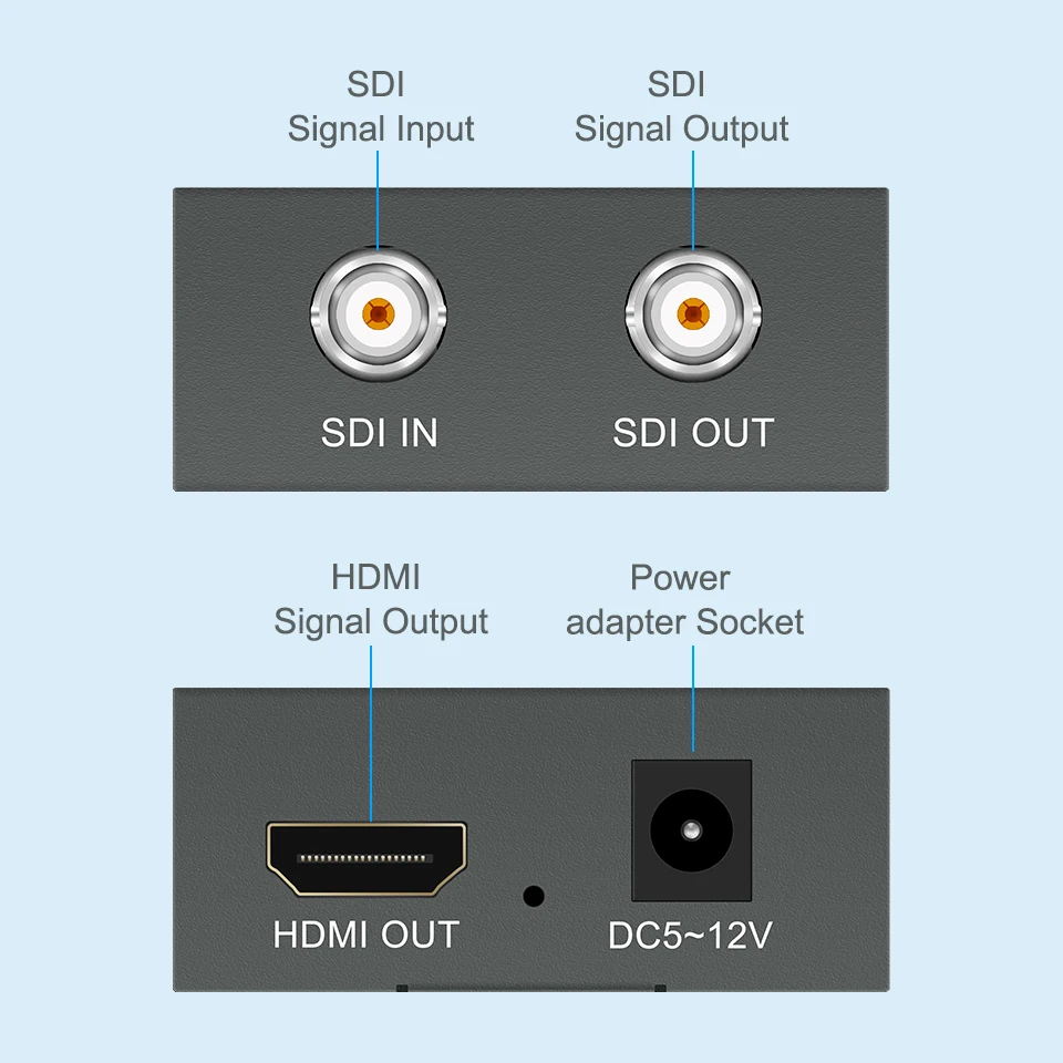 Wiistar HD 3G Video Mini Converter SDI to HDMI SDI Adapter Converter with Audio Auto Format Detection For Camera WITH DC CABLE