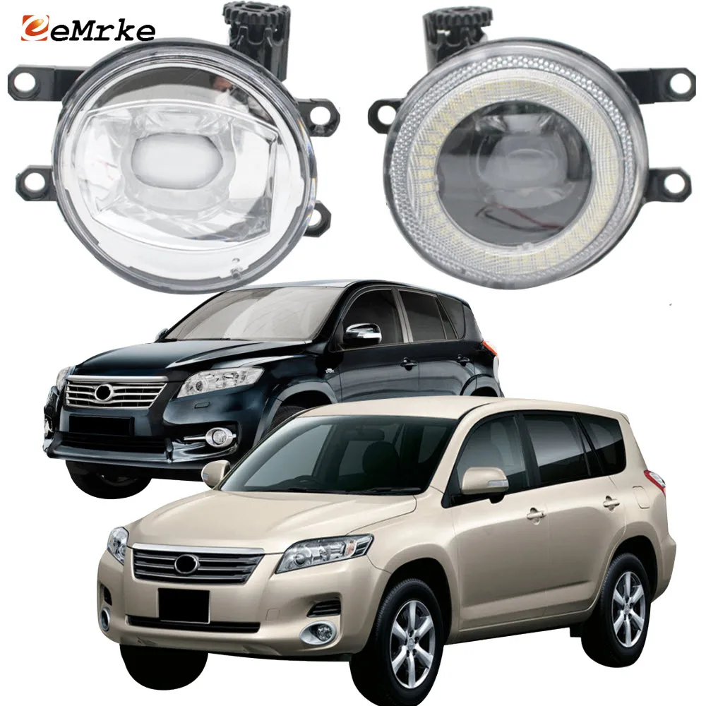 

2x Fog Lights Assembly with Lenses for Toyota Vanguard 2007 2008 2009 2010 2011 2012 LED Angel Eye DRL Daytime Running Lights