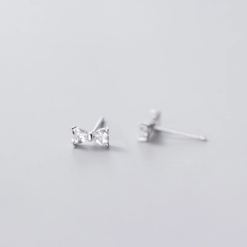 Nyata 925 Sterling Silver Anting-Anting Untuk Wanita Mikro Bertatahkan Bintang Anting-Anting Hadiah Gadis Eropa Telinga Stud Anting-Anting Perempuan Bentuk Bintang