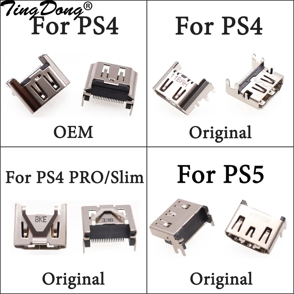 1x dla Sony PS5 dla PS4 Pro Slim HDMI Jack Port Socket Interface Connector replacement