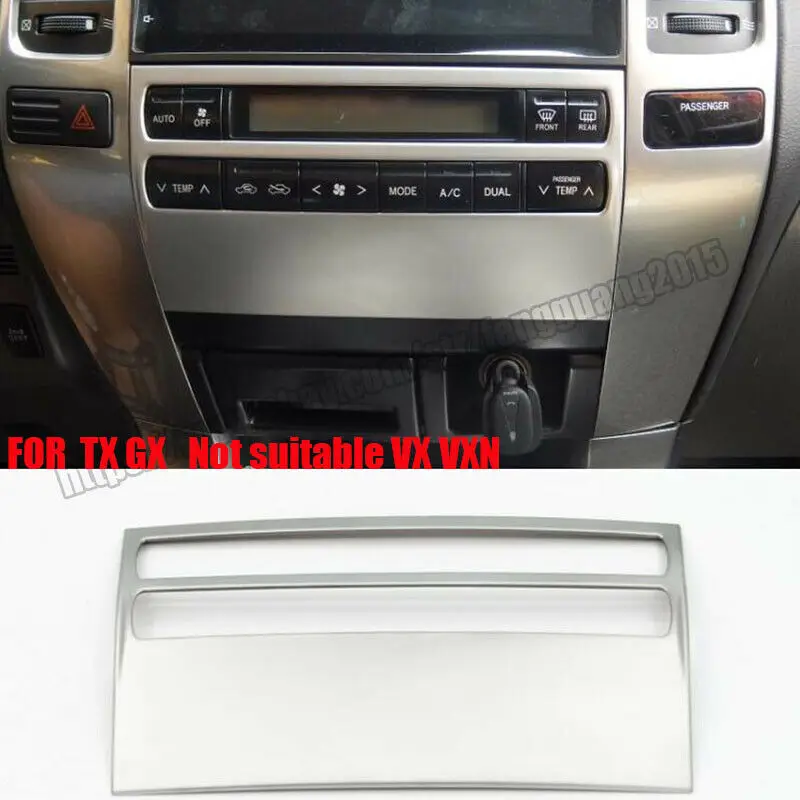 

Для Toyota prado fj120 2003-2009 нержавеющая центральная консоль CD Панель рамка отделка