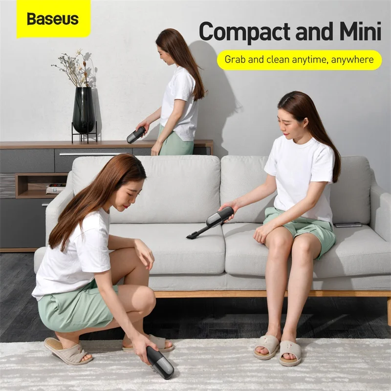 Baseus Handheld Car Vacuum Cleaner Portable Wireless Auto Vaccum 3800Pa Suction Auto Mini Vacuum Cleaner For Home Desktop Office