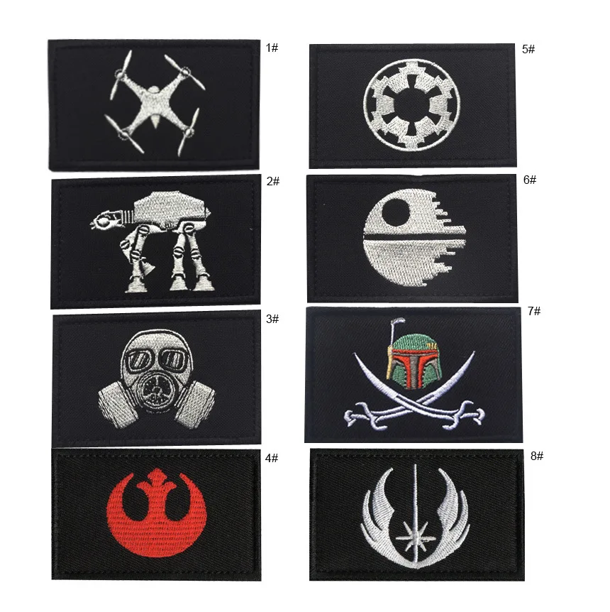 Parche bordado mamut nave espacial militar outdoor