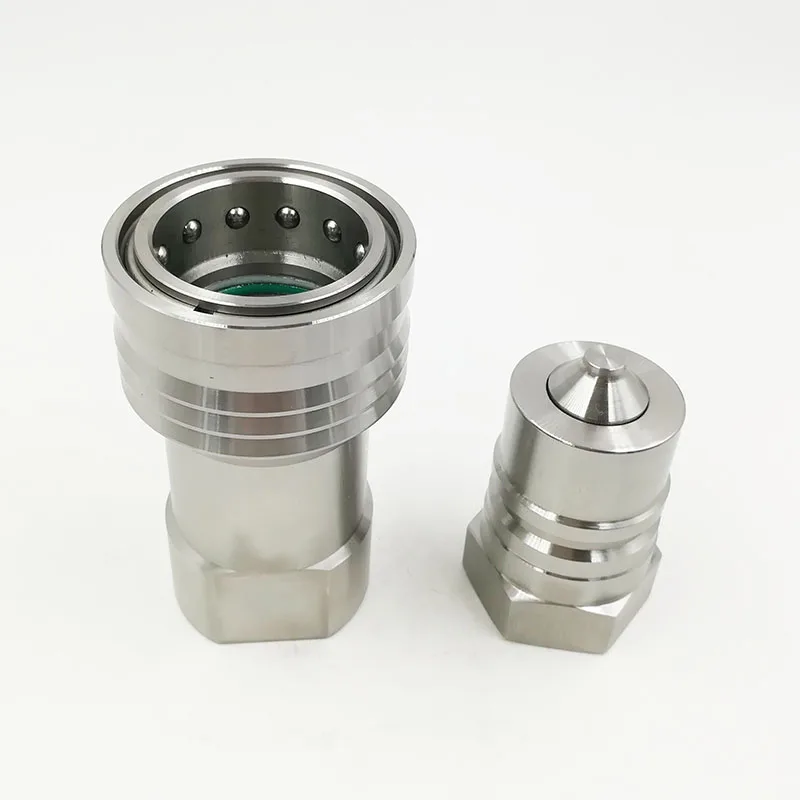 JH-S1-SS de montaje y montaje de tuberia، serie ISO7241، casquillo de acoplamiento سريعة hidráulico de tipo cerrado con tapón d