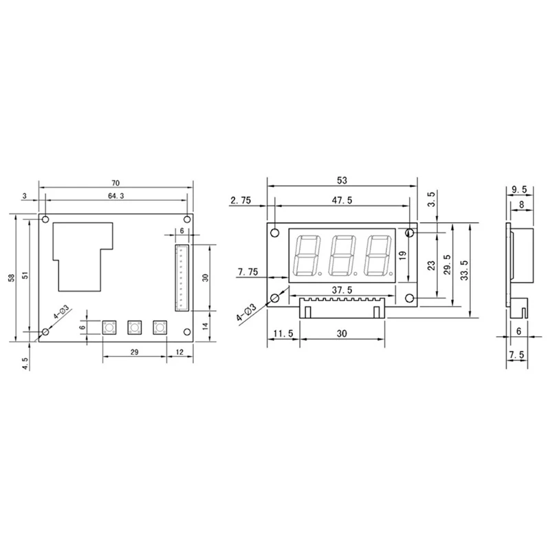 JY-17B 3-digits timer board coin operated Timer Control Board power Supply for coin acceptor selector device washing machines