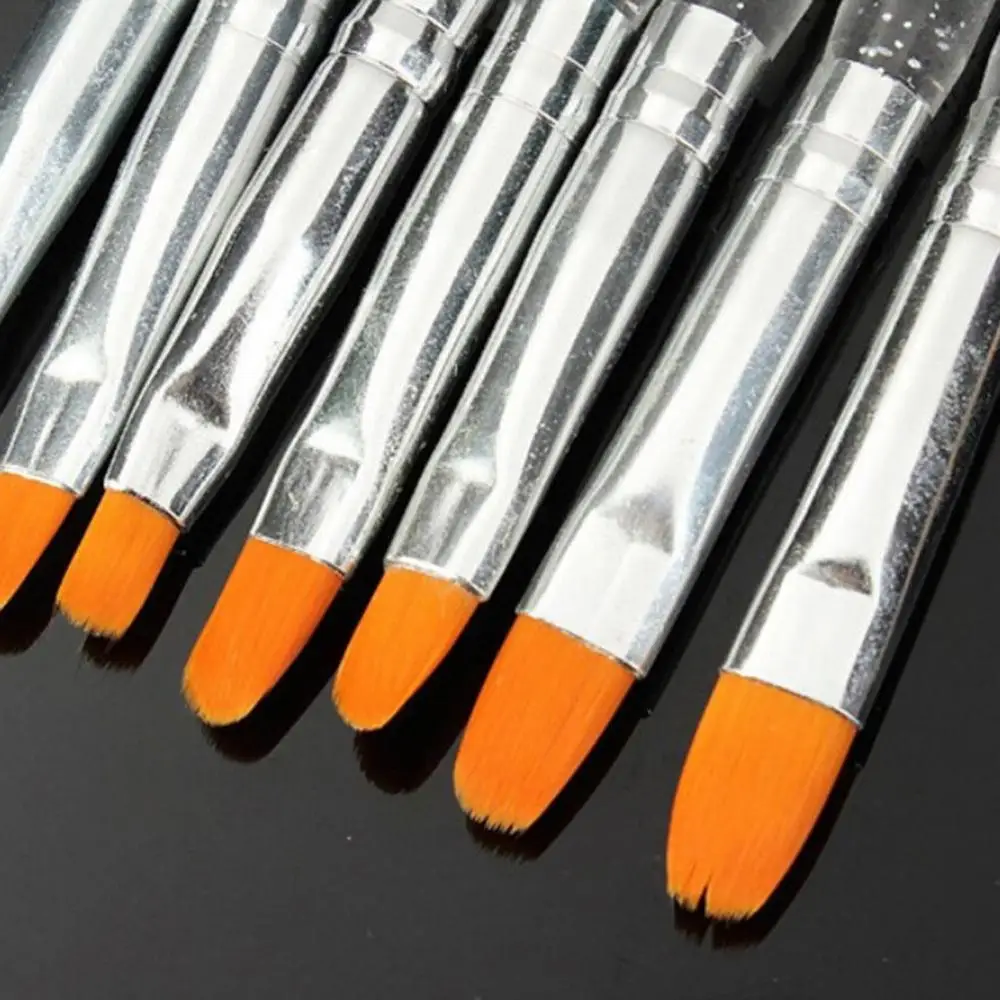 ร้อน 7 ชิ้นเล็บ UV เจลแปรงเล็บอะคริลิค DIY เครื่องมือ Nail Art Design Builder Salon วาดภาพวาดแปรงชุดปากกา B0017