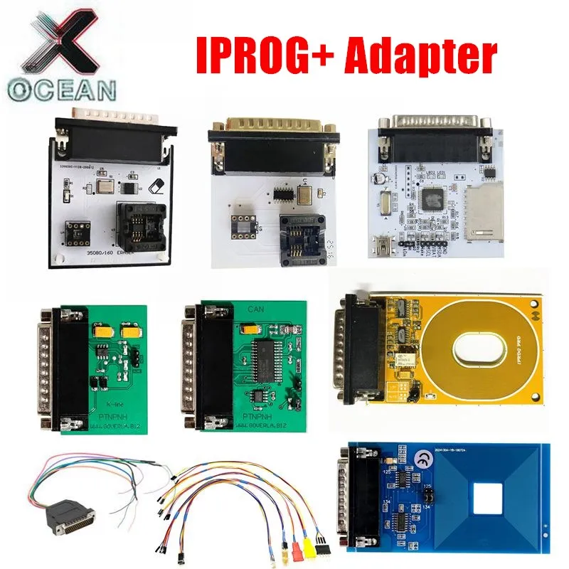 IPROG+ Replacement Adapter RFID/CAN BUS/K-LINE/MB IR/PCF79XX/5pcs Probes/35080 160/35080 080 Eraser Adapter/RNS-15/MC68HC705B16