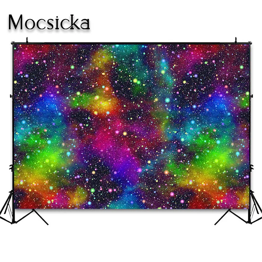 Mocsicka Glow Party Backdrop for 80s 90s Party Colorful Graffiti Splatter Neon Birthday Party Decorations Photoshoot Background