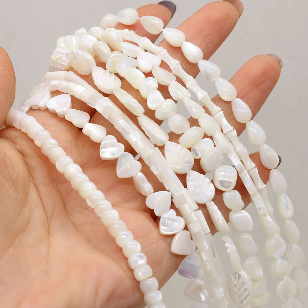 Natural Freshwater Shell Beads Different Shaped Loose Spacer Beaded For Jewelry Making DIY Bracelet Necklace Earring Accessories