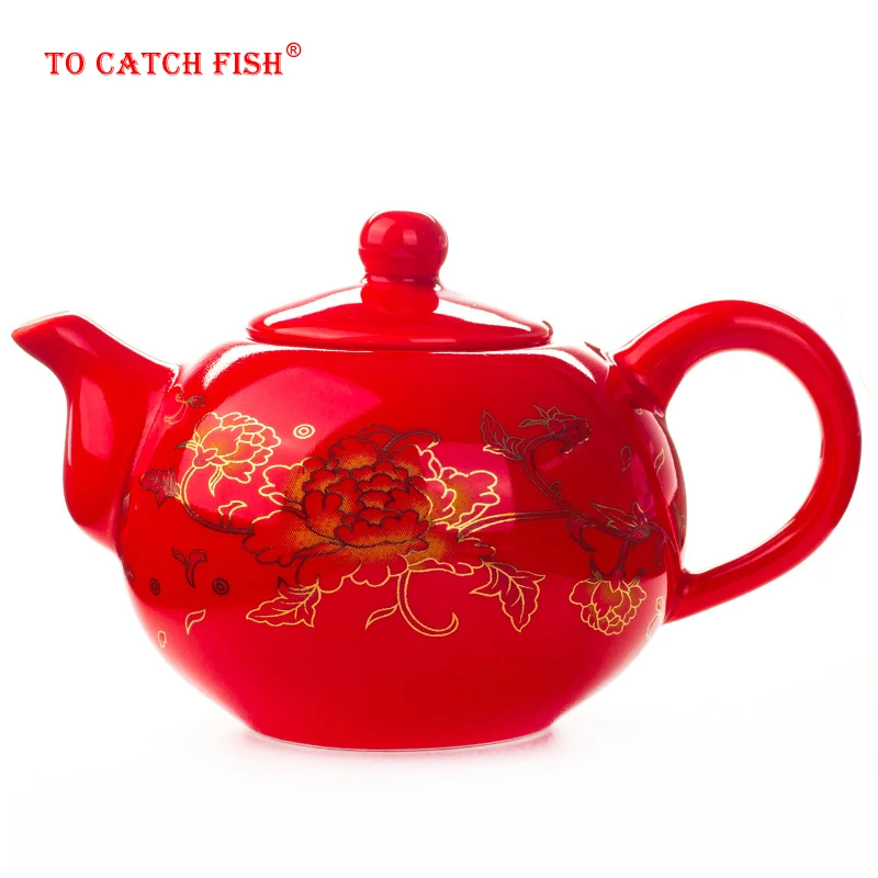 Kung Fu Tea pot,China\'s national flower peony pattern Teapot Kettle,Coffee Tea Sets,Chinese traditions  Flower Tea Pot Teaware