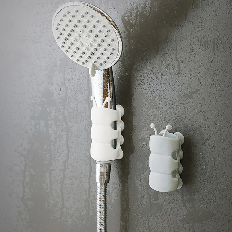 Soporte de cabezal de ducha de baño portátil, soporte de ducha de mano con ventosa montada en la pared, de silicona