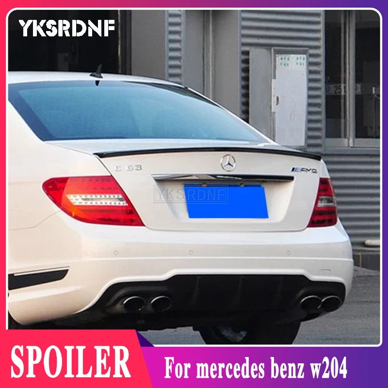 

YKSRDNF спойлер для Mercedes Benz W204 2008-2014 C-класс C180 C200L C63 спойлер высокого качества ABS Автомобильный задний спойлер