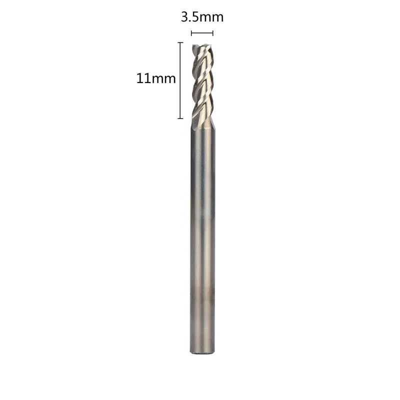 

5pcs/D3.5-4-50 Milling cutters for Aluminum CNC Tools Solid Carbide CNC 3-Flute End mills Router bits,aluminum composite panels