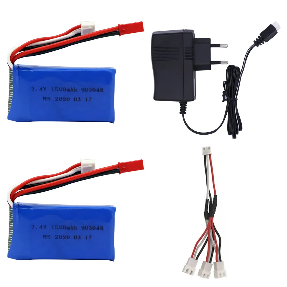 

Battery and Charger cable set For Wltoys V353 A949 A959 A969 A979 k929 upgrade 1500mah 7.4V Battery For RC Cars Helicopter Boats