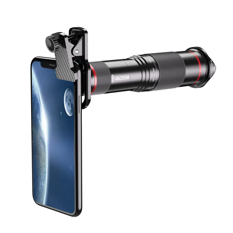 TOKOHANSUN 48X cellulare telescopio monoculare obiettivo zoom astronomico treppiede allungabile per iPhone 7 8 Plus 11 smartphone