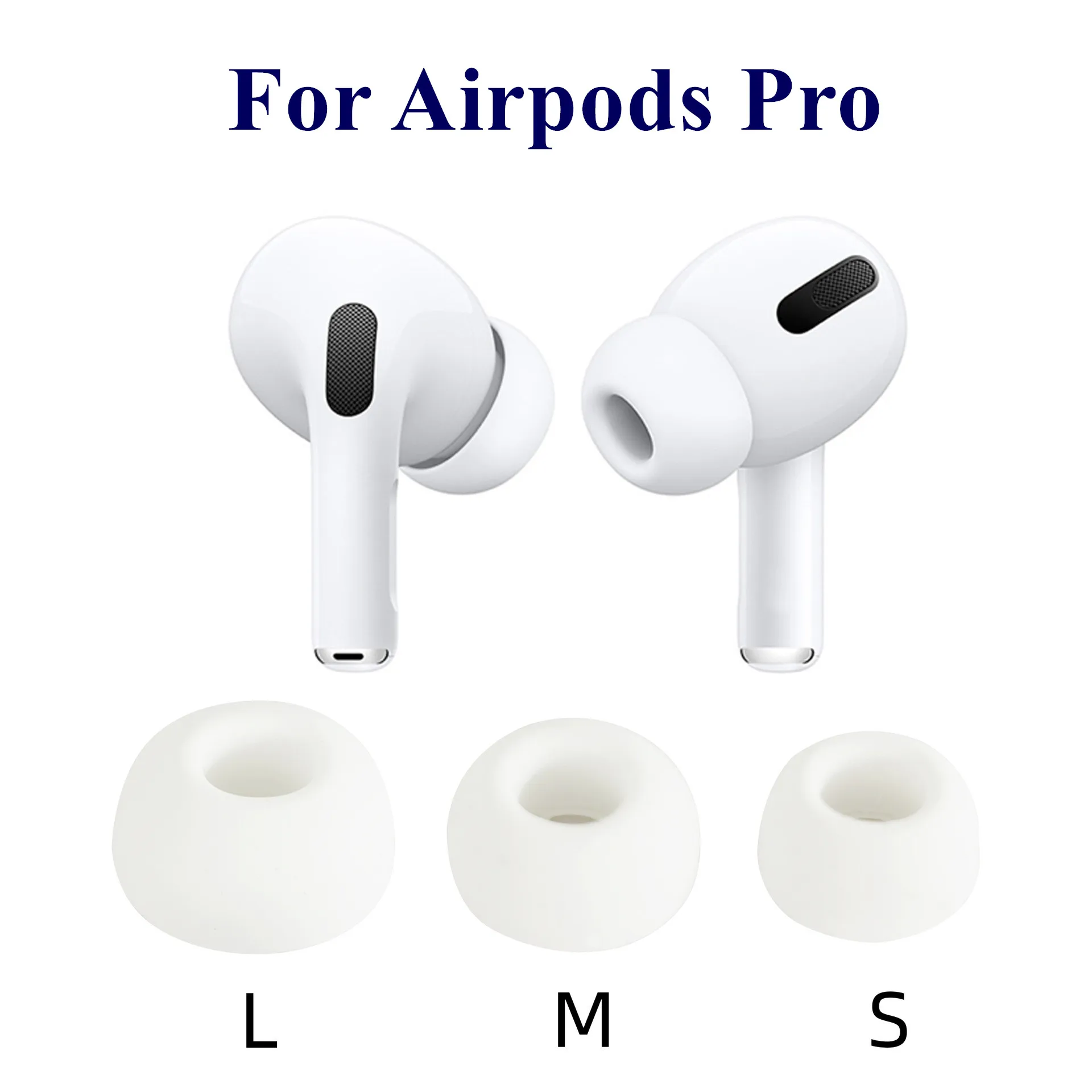 3 Pairs Replacement Eartips For AirPods Pro 1st 2nd Gen Ear Tips Buds Silicone Rubber Eartips Earbuds Cap Gel Accessories S/M/L