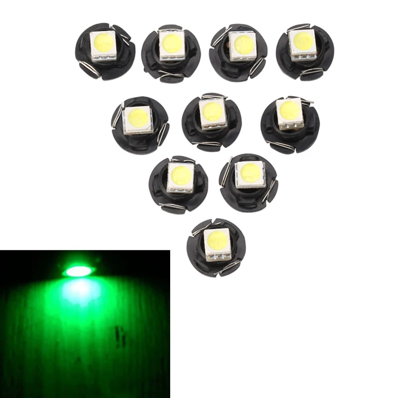  10pcs T3 T4.2 T4.7 5050 1 SMD 12V LED Car Instrument Light Gauge Dashboard Lamp