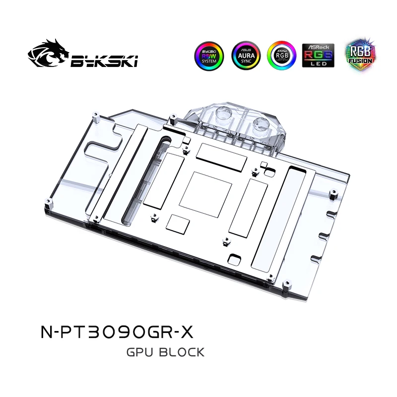 Imagem -04 - Bykski N-pt3090gr-x Gpu Bloco de Água para Palit Geforce Rtx 3090 3080 Jogo Rock oc Placa Gráfica Gpu Radiador Vga Cooler 12v 5v