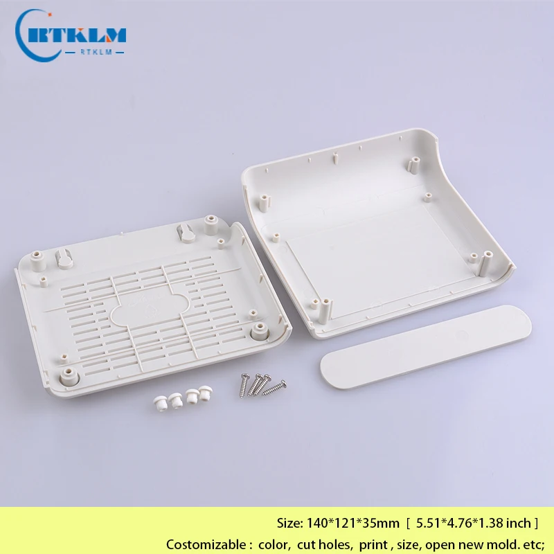 Network plastic enclosure abs electronic housing product abs plastic project case DIY junction box distribution box 140*121*35mm