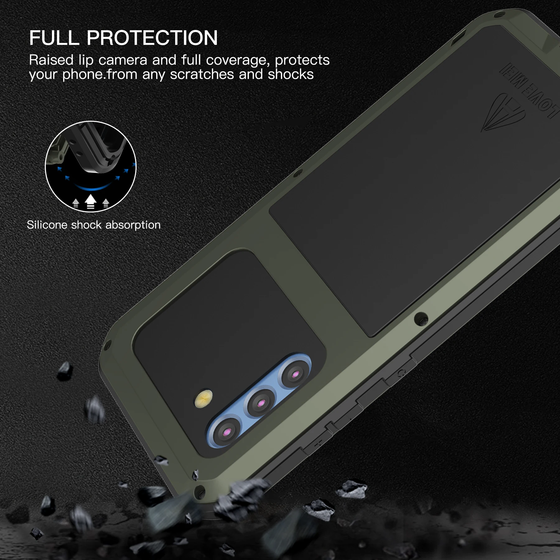 Case for Samsung Galaxy S21 FE 5G Heavy Duty Metal Shockproof Protective Cover Galaxy S21 FE 5G